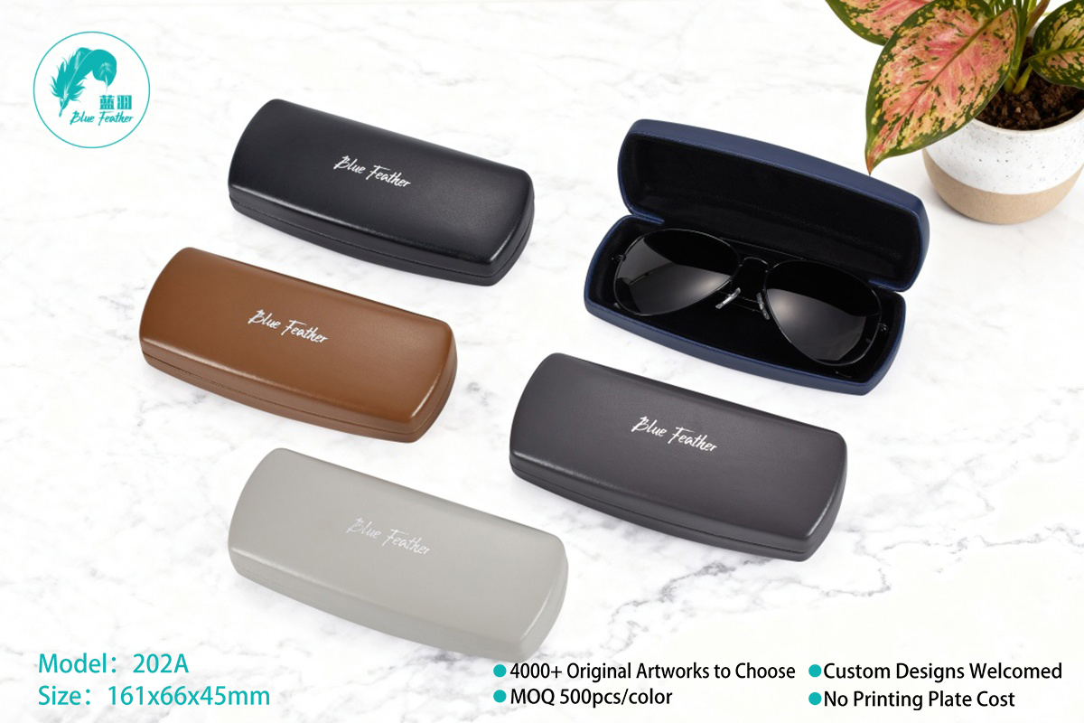 Premium Minimalist Matte Finish Plastic Hard Shell Glasses Case for Corporate Gifting
